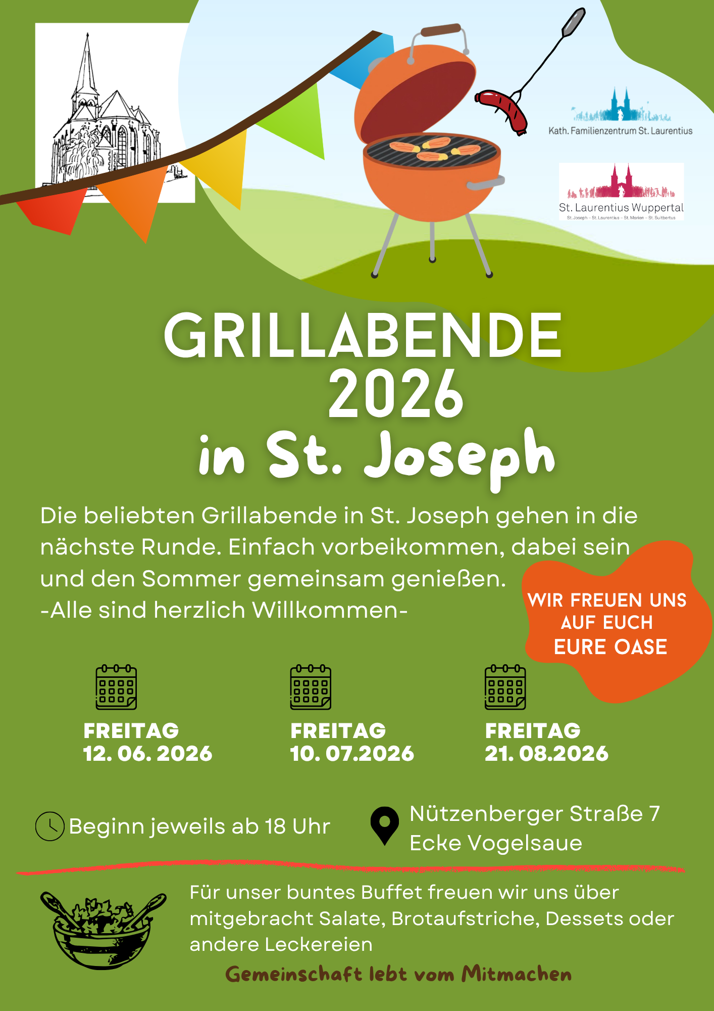 Plakat Grillabende St. Joseph