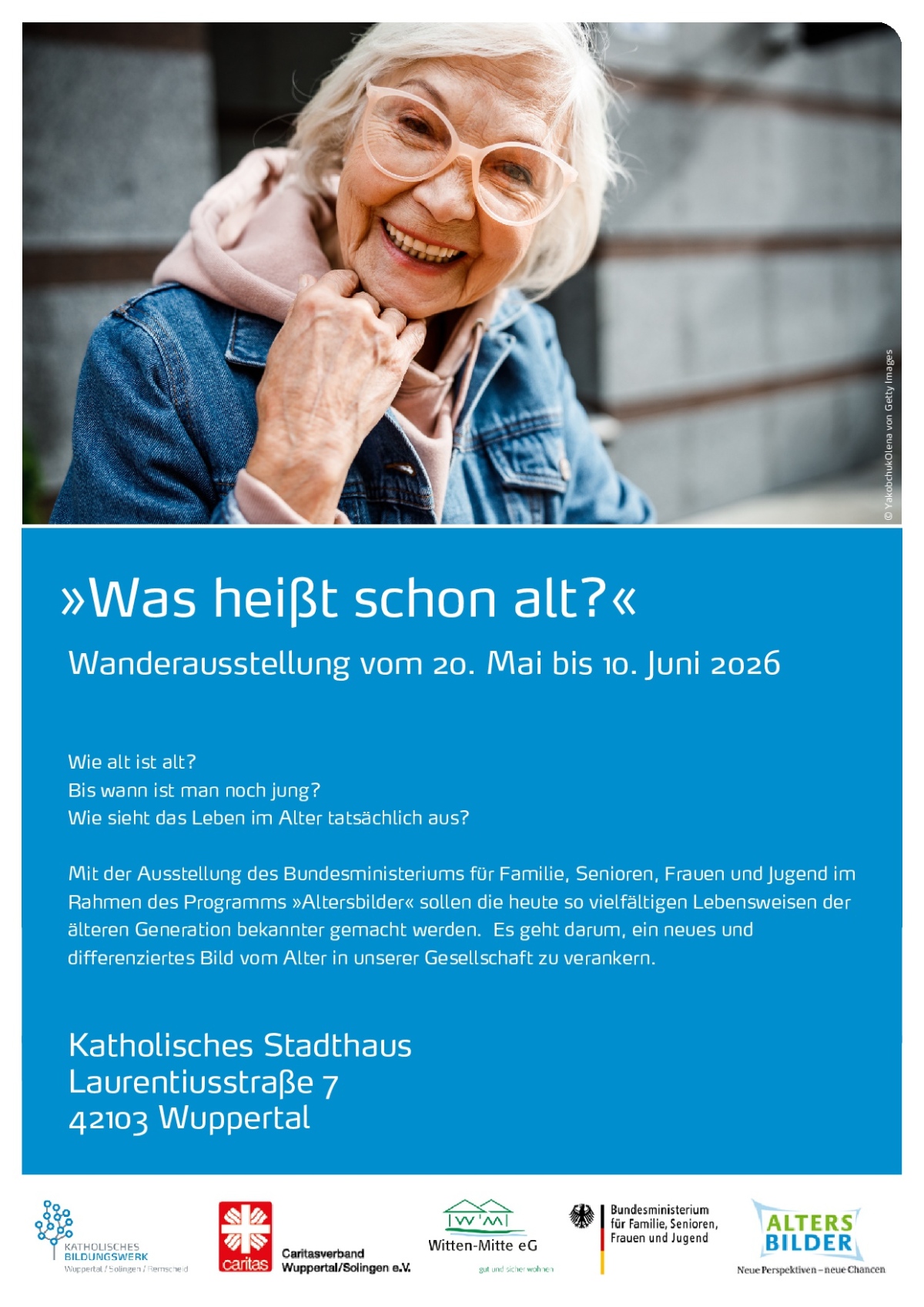 Plakat Wanderausstellung Was heißt schon alt?